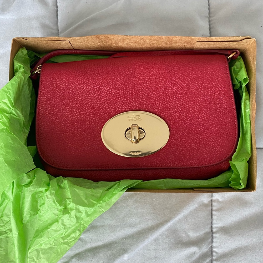 Red crossbody COACH purse!